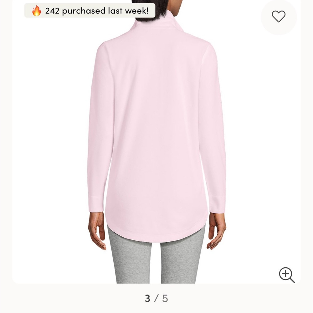 Lands End 🌟NEW Fleece Pullover Top Size L